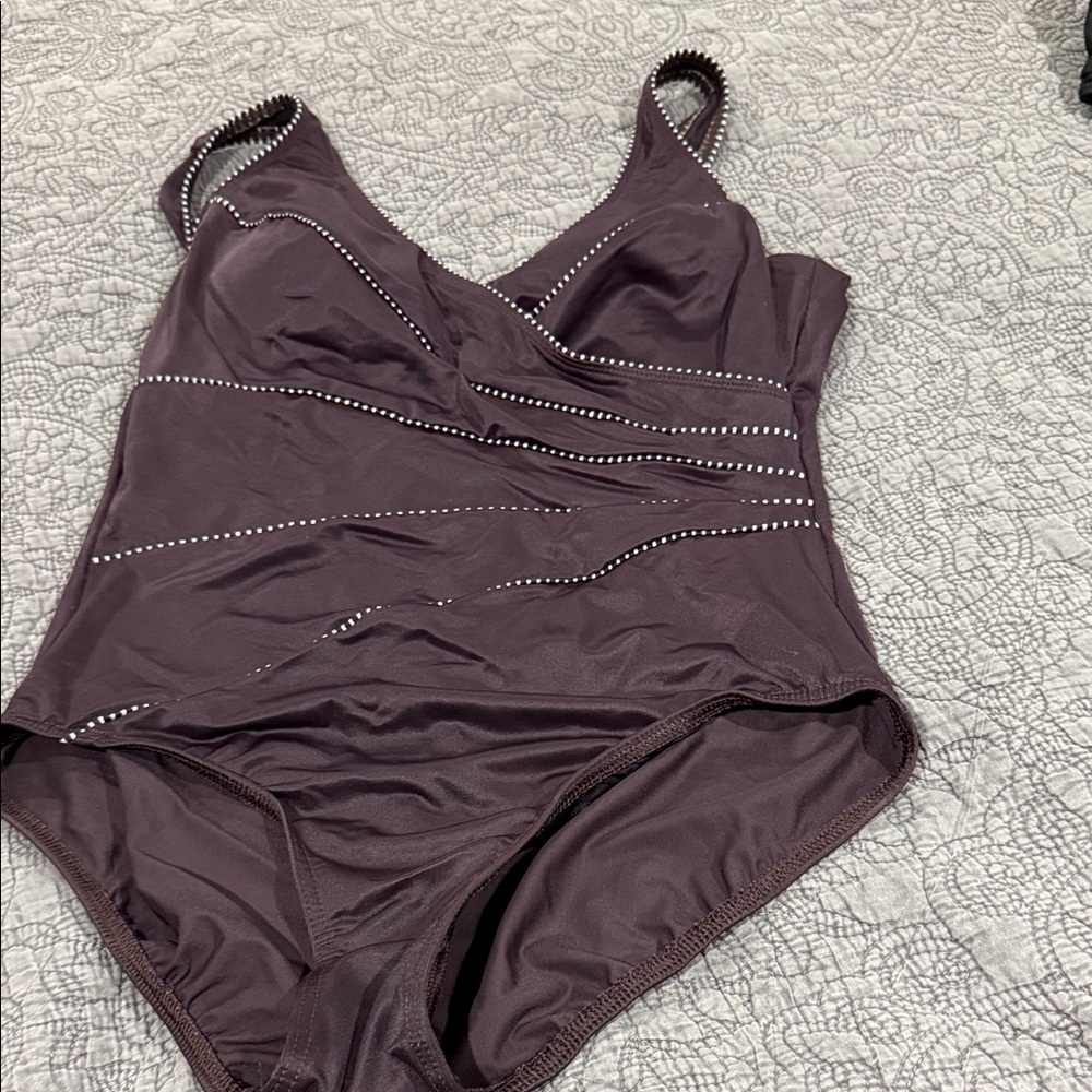 Miraclesuit Brown Swimsuit with Elegant Design